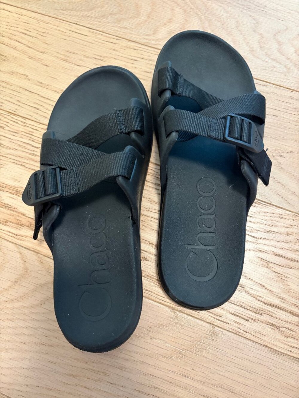 Chaco Chillos Slides Women’s Size 9 Black Recovery Sandals Lightweight Comfort